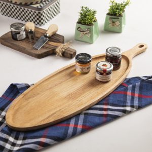 تخته سرو ماهی دسته دار بزرگ